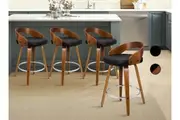ALFORDSON Set of 4 Caden Curving Backrest Bar Stools