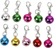 Levemolo 10Pcs Kitten Puppy Collar Bells Wear Resistant Cat Collar Accessories Delicate DIY Craft Wind Chime Bells for Holiday Decoration present Giving