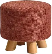 Footstools & Ottomans Change Shoe Stool Solid Wood Stool Fashion Small Round Stool Creative Sofa Stool Home Coffee Table Stool Change Shoes Stool Red
