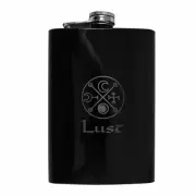 8oz BLACK Seven Deadly Sins LUST Flask