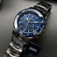 在飛比找ETMall東森購物網優惠-MASERATI手錶, 男錶 44mm 寶藍圓形精鋼錶殼 寶