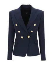 Balmain Double Breasted Blazer FR40 Black