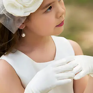 純白緞面禮服手套 禮服搭配 配件 婚宴 喜酒 婚禮 禮儀 拍照 攝影 女童 兒童 童裝【p0061241491687】