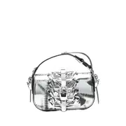 [Innerraum] Innerraum Metallic-buckle Patterned Tote Bag ONE SIZE SILVER