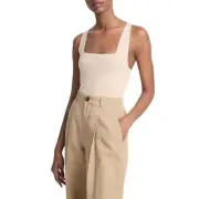 Vince Racer Back Square Neck Tank Top in Beach M