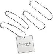 [COHEALI] 20Pcs Nickel Plated Ball Chain Necklace with Connector Clasp Silver Tone Chain for Keychains Tags and Jewelry Making
