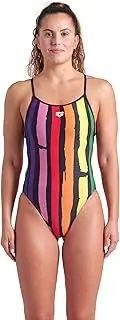 [arena] Women's Performance Painters Lace Back Athletic Sport One Piece Swimsuit