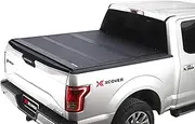 Xcover Low Profile Hard Folding Truck Bed Tonneau Cover, Compatible with 2004-2014 F150, 2006-14 Lincoln Mark LT Pickup 5.5 Ft Styleside Bed