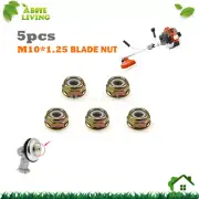 5Pcs M10x1.25 Left Hand Thread Blade Nut For Strimmer Brush Cutter Trimmer
