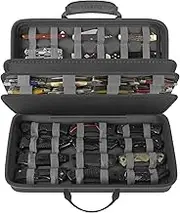 Knife Display Case for 64+ Pocket Knives, Butterfly Knife Storage Box, Folding Knives Organizer Holder, Knives Collection Organized Carrier for Survival, Tactical, Outdoor, EDC Mini Knife - Grey