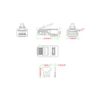 在飛比找蝦皮購物優惠-台製 RJ45 8P8C 穿透式 Plug 單件式 3Pro