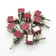 50×Mini Toggle Switch DPDT 2 Position ON-ON 6-PIN 250V 2A 125V 6A Wholesale