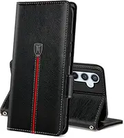 [MAMA MOUTH] for Samsung Galaxy A54 5G Wallet Case, Magnetic PU Leather Card Holder Phone Case, Flip Silicone Protective Cover with Kickstand, Shockproof Folio Book Case for Samsung A54 5G Black