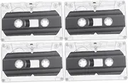 Cassette Tape Music 4 Pcs Audio Tape Hi8 Tapes Recording Cassette Tapes 30 Minute Blank Cassette 30 Min Cassette Tapes Cassettes Clear Tape Low Noise Tape Transparent Plastic