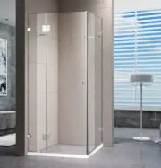 800x800 SQUARE OPEN DOOR FRAME-LESS PIVOTING SHOWER SCREEN