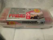 Maxell 8 Pack UR 90 Audio Cassette Tapes with Storage Case NEW SEALED