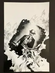 Sherlock Holmes The Vanishing Man #3 B&W COVER Dynamite Comics Poster Print 8x12