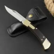8.5'' New 440C Blade Wood Handle Back Lock Tactics Folding Pocket Knife VTF166