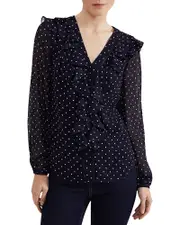 Hobbs London Rosana Ruffled Top