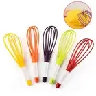 PP Rotary Egg Beater Rotatable Egg Whisk Kitchen Utensil for Kitchen, Cooking