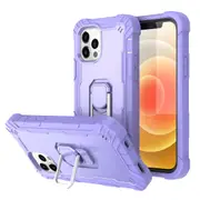 MCC Stylish Shockproof iPhone 12 Pro Case Cover Apple Heavy Duty Tough [Purple+Purple]