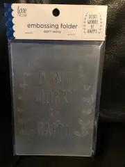 Love Nicole - Embossing Folder - Don’t Worry - New