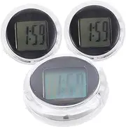 ULTECHNOVO 3pcs Electronic Clock Kit Operated Van Small Clock - on Watch Tabletop Accessories Tire Pressure Gauge Digital Car Clocks Mechanism Auto Abs Plastic Material