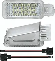 Wivplex 2Pcs LED Courtesy Footwell Trunk Light Golvebox Car Door Lamps, for Porsche, 987 997 911 958 Boxster Cayman, for Carrera, Turbo, for Cayenne, Footwell Boot Lamps(RGB)