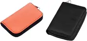 Fuuroottly 2 Pcs 22-Slot TF Card Case, Used to Store SD, XD and MMC Card Cases for Mobile Phones and Cameras Orange & Black