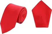 [Trafalgar] Sutton Solid Color Silk Necktie and Pocket Square Combo