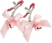 Sex Bondage Adult Game Small Bell Bow Nipple Clamps Clit Clamp Adjustable Sex Toys For Couples Breast Clips for Couples on Bed Restraints Toys
