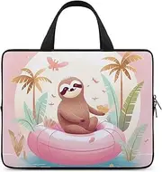 Laptop Case Sleeve Shockproof Computer Carrying Bag Sloth Flamingo Laptop Bag Tote Lightweight Notebook Case Cover Traveling Briefcase Handle Bags for Travel Business 17inch