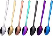 Guomao 304 Stainless Steel Scraping Spoon Baby Infant Food Supplement Fruit Puree Spoon Toothed Mud Spoon (Color : Rose Gold)