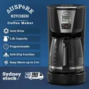 Easy Drip Coffee Maker 12 Cup Auto Brew Programmable Fast Robust AusBrew-1812