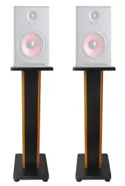 (2) Rockville 28" 2-Tone Studio Monitor Speaker Stands For Gemini SR-5 Monitors