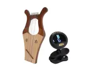 Mini Kinnor Harp 2-tone Color + Snark Clip-on Tuner