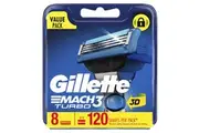 Gillette Mach 3 Turbo 3D Cartridges 8 Pack