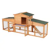 TOPET Chicken Coop Rabbit Hutch Large Wooden House Run Outdoor Farm Pet Cage