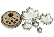 Williams-Sonoma 5 Maple Leaf Cookie Cutters, New in Tin
