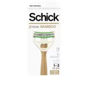 Schick Xtreme BAMBOO Men’s Razor W/ 1 Handle & 3 Razor Cartridges flexes NEW!