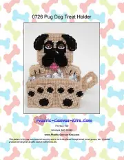Pug Treat Holder- Plastic Canvas Pattern or Kit