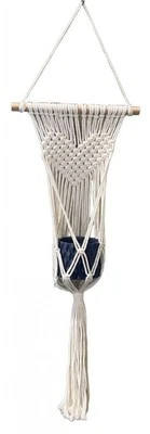 Macrame With Heart Pattern Hanging Planter