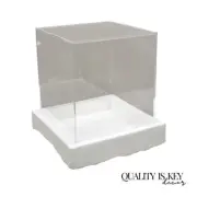 5 Sided 14.5" Clear Acrylic Lucite Vitrine Display Case Christine Taylor Coll.