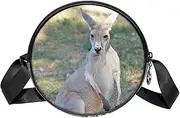 [suojapuku] Small Crossbody Bag for Women,animal portrait kangaroo,Travel Shoulder Bags with Zipper Messenger Bag and Purse