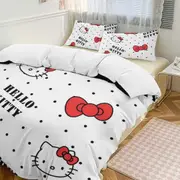 v444 Hello Kitty 3-Piece Twin Bed Set - Includes 1 Single Comforter And 2 Pillowcases Bedding - Fade Resistant Microfiber - Hello Kitty io444