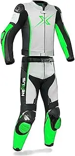 Motorbike Leather Suit Full Body Protection Motorcycle Cow Hide Leather 2-Pieces Racing Suit For Professional Bikers