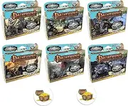 Bundle of All 6 Pathfinder Adventure Card Game Skull and Shackles Expansion Decks and 2 Treasure Chest Buttons