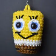 SpongeBob Inspired Fan Art Crochet Stuffed Plushie Keych Charms