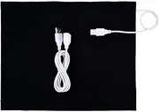 USB Electric Cloth Heater Pad, Heating Element for Clothes with 1.5M Cable, Black, 5V, 23 X 29cm, 35-50℃, for Warming Shoulder, Neck, Waist, Back, Abdomen, Pet Bed