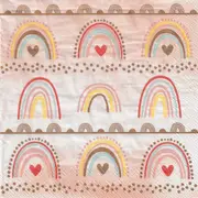 Boho Rainbow Large Paper Napkins / Serviettes (Pack of 16)